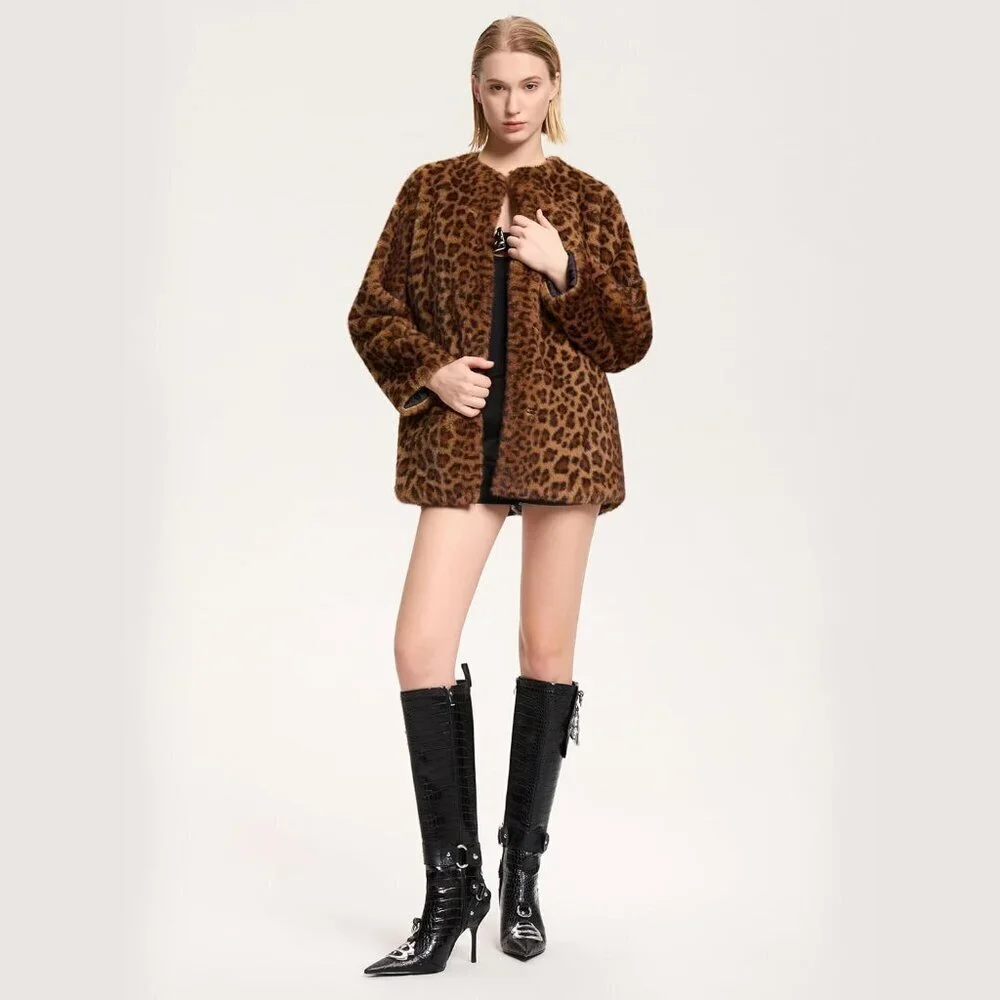 Women's Cool Black Pointed Toe Slim Calf Sexy Stiletto High Heel Long Tall Boots